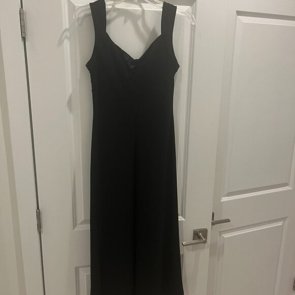 Evan Picone Slip Black Dress, Beaded, Size 10 - Picture 2 of 4